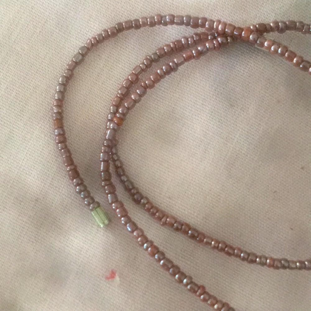 Purple beaded Necklace 18” long